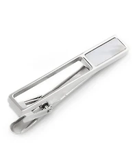 Men's Die Cut Mother of Pearl Stainless Steel Tie Clip