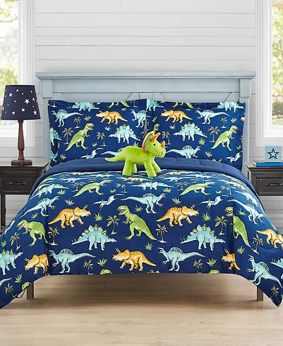 Mytex Kids Watercolor Dinosaur 3-Pc. Comforter Set, Twin