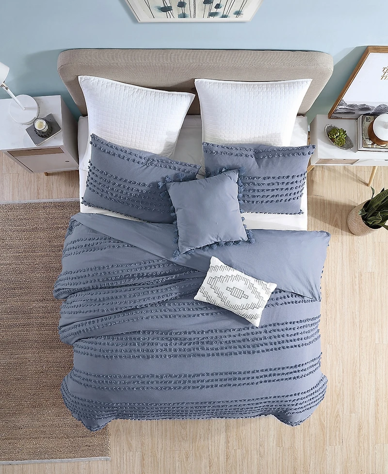 Swift Home Magnificent Marilla Dot 5 Piece Comforter Set, Full/Queen