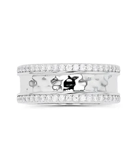 Cubic Zirconia Hammered Ring