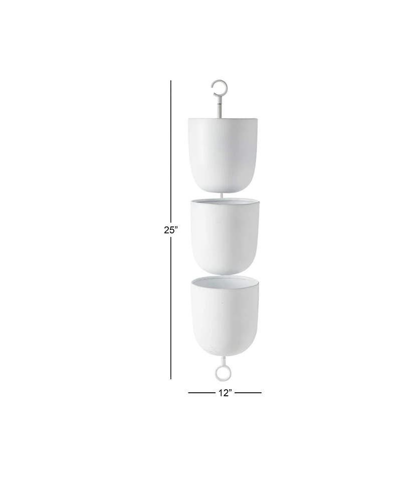 Contemporary Metal Hanging Wall Planter Rack