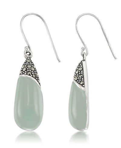 Jade Elongated Dangle Earrings