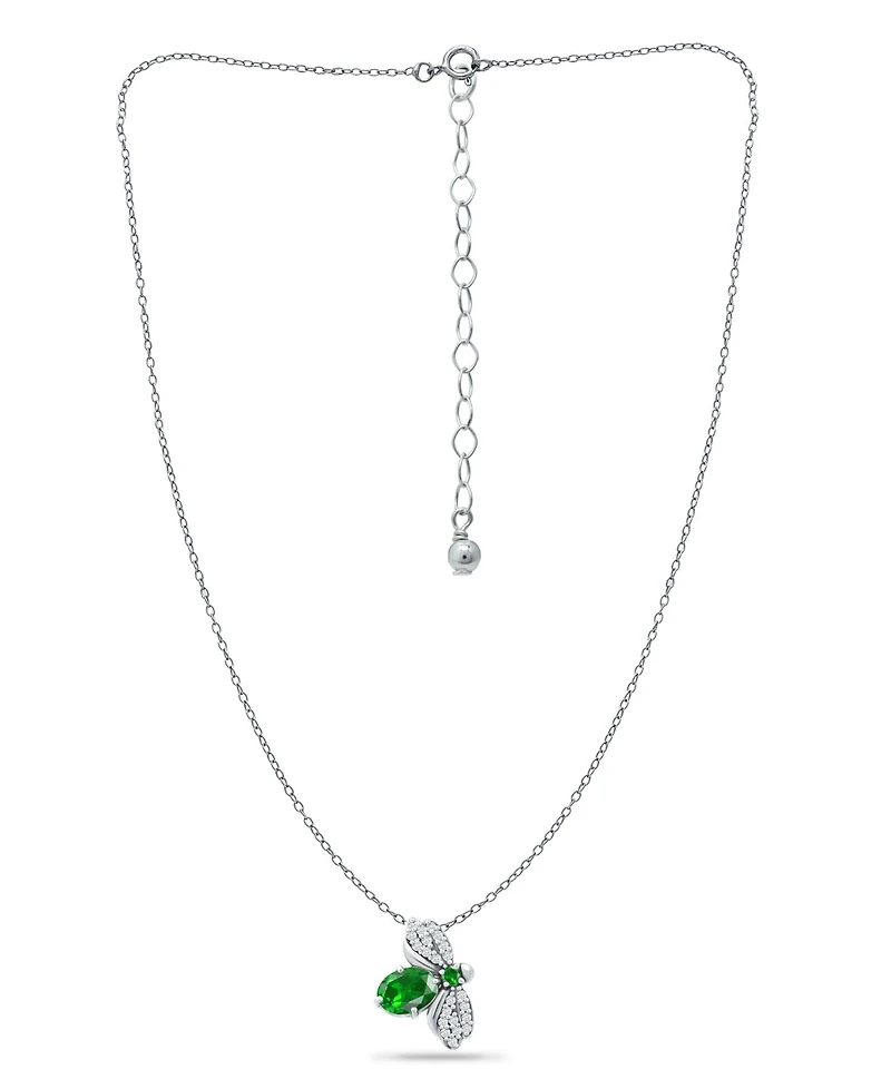 Giani Bernini Created Green Quartz and Cubic Zirconia Bee Pendant