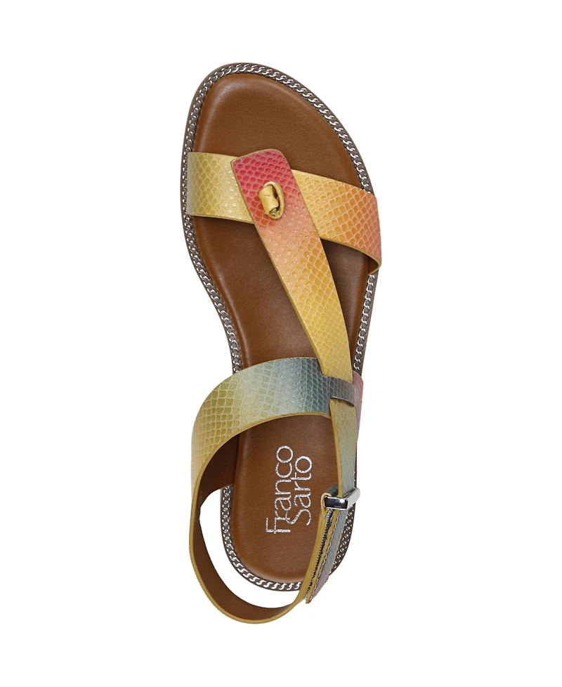 Franco Sarto Women's Glenni Hidden Adjustable Strap Flat Sandals