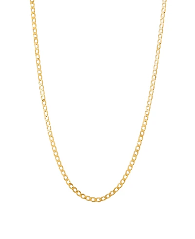 Polished 22" Curb Chain in Solid 10K Yellow Gold