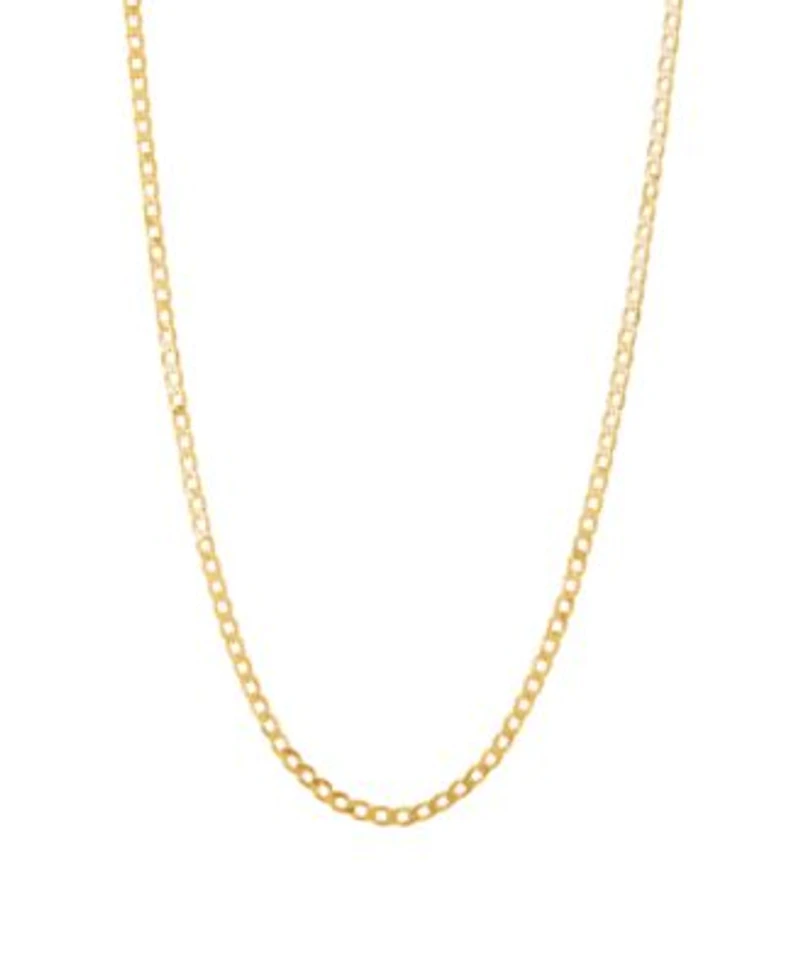 Polished Curb Chain 20 22 In 10k Yellow Gold