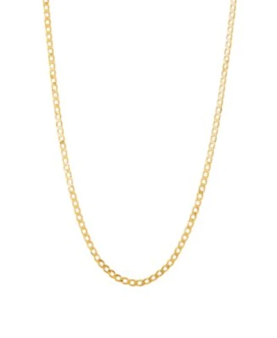 Polished Curb Chain 20 22 In 10k Yellow Gold