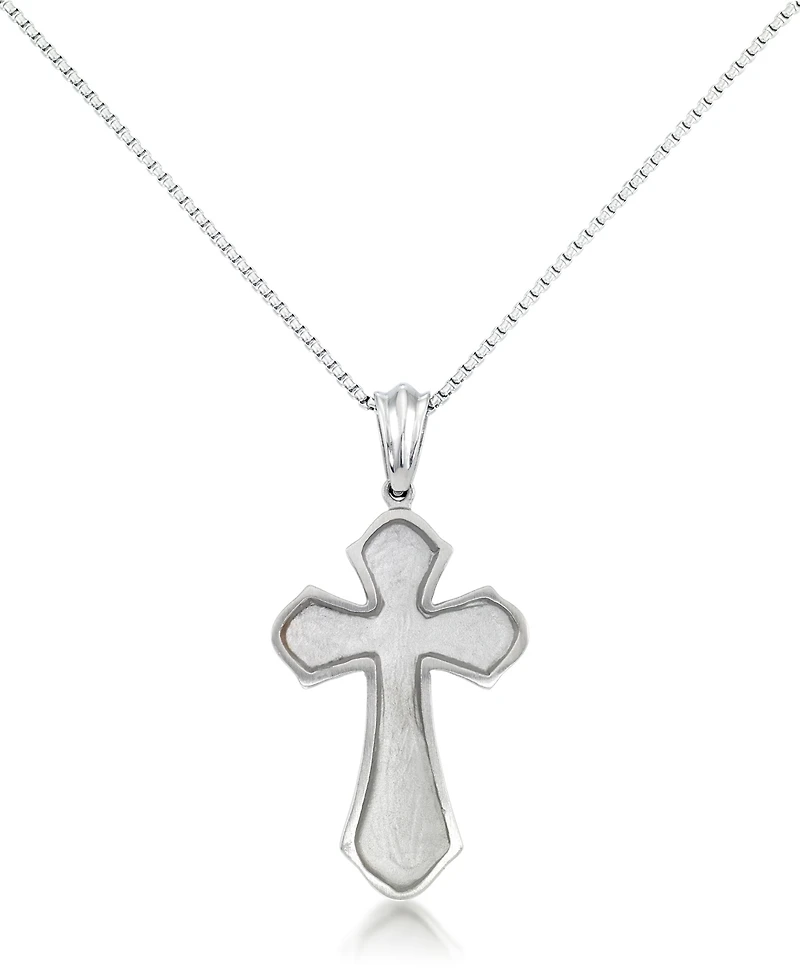 Andrew Charles by Andy Hilfiger Men's Cross 24" Pendant Necklace in Stainless Steel