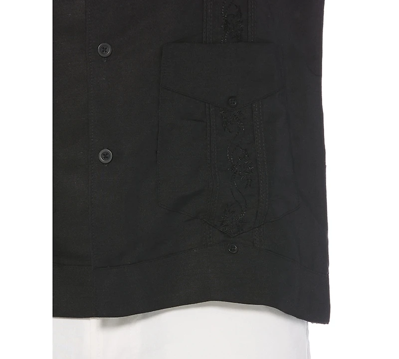 Cubavera Short-Sleeve Embroidered Guayabera Shirt