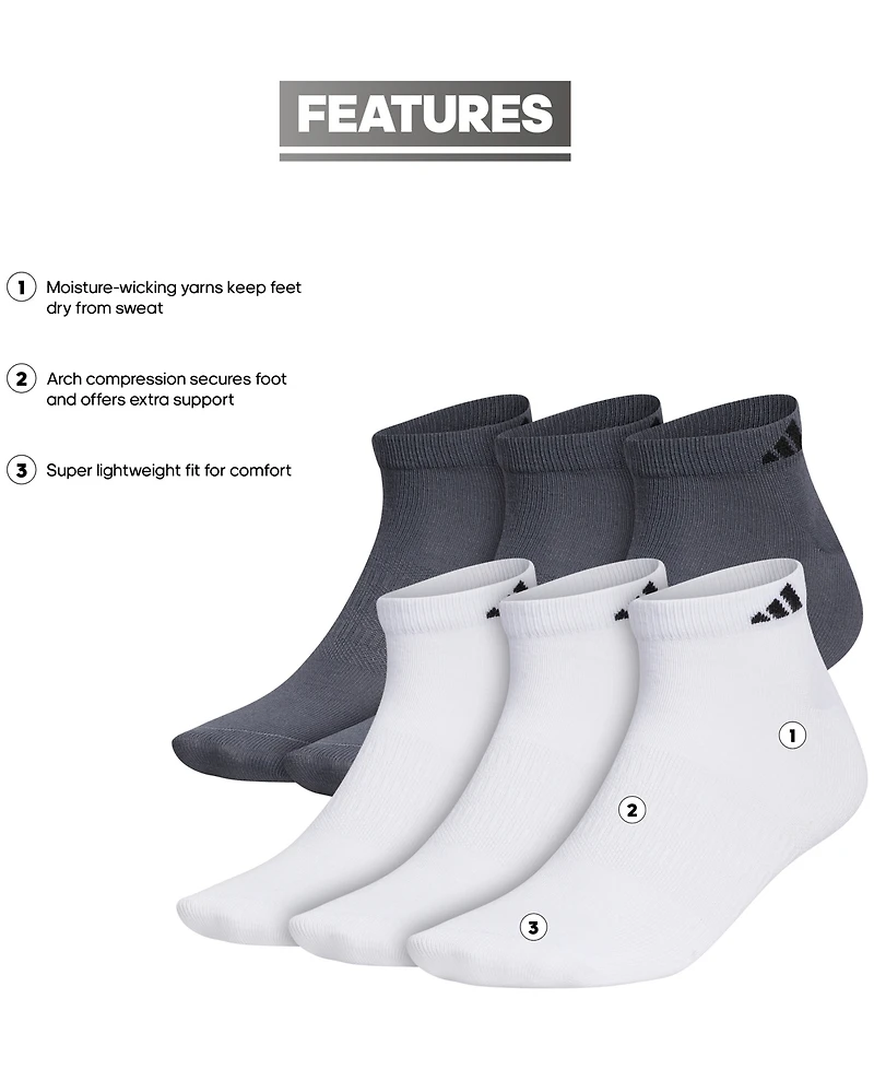 adidas Men's 6-Pk. Superlite Ii Low-Cut Socks