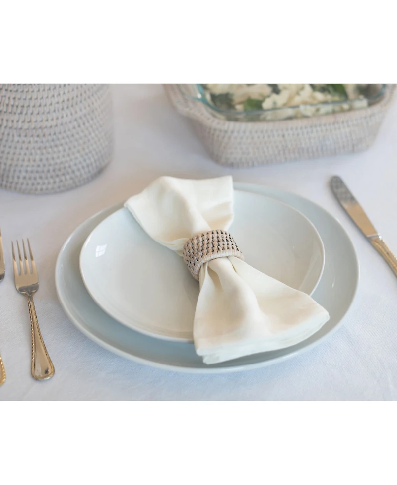 Artifacts Rattan 6-Piece Oval Napkin Ring Set
