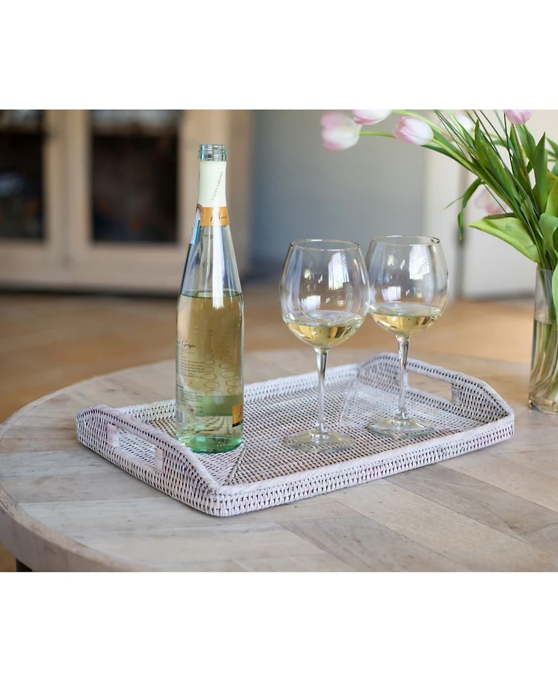 Artifacts Rattan 17" Rectangular Tray