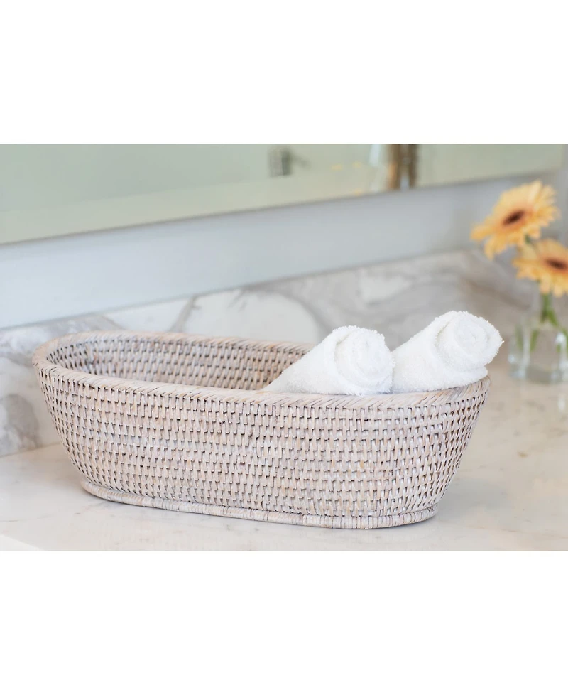 Artifacts Rattan Oval Bread Basket