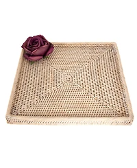 Artifacts Trading Company Artifacts Rattan Square Flat Tray