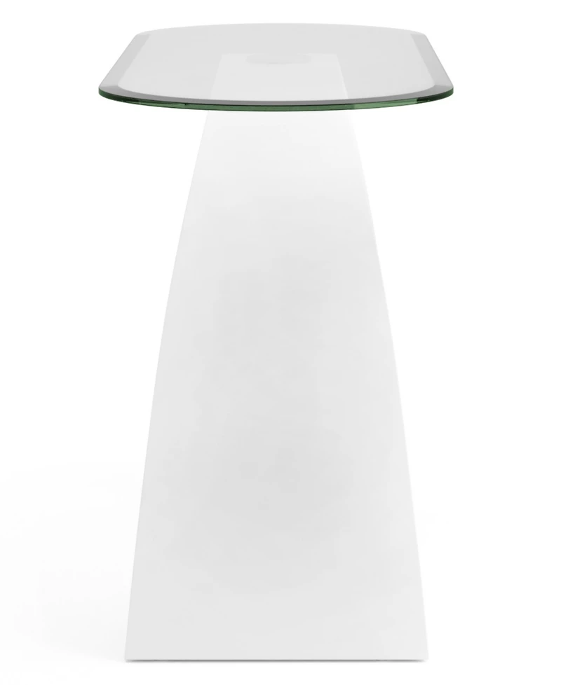 Furniture of America Kilvo Glass Top Sofa Table