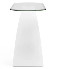 Furniture of America Kilvo Glass Top Sofa Table
