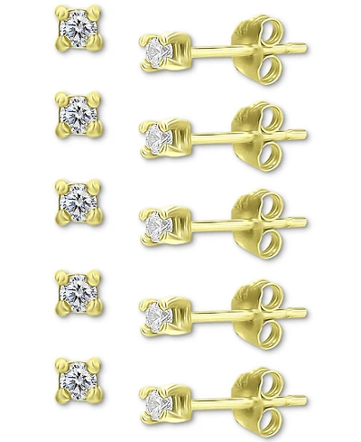 Giani Bernini 5-Pc. Set Cubic Zirconia Stud Earrings, Created for Macy's