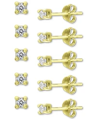 Giani Bernini 5-Pc. Set Cubic Zirconia Stud Earrings, Created for Macy's