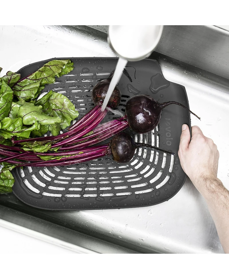 Tovolo Prep N' Rinse Flat Colander With Raised Edges