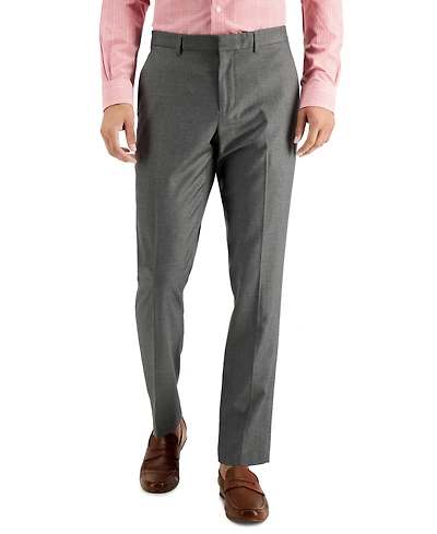 Perry Ellis Portfolio Men's Slim-Fit Non-Iron Performance Stretch Heathered Dress Pants