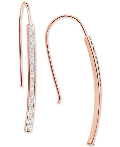 Giani Bernini Cubic Zirconia Vertical Bar Threader Earrings, Created for Macy's