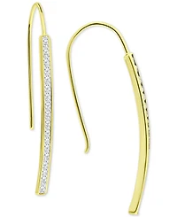 Giani Bernini Cubic Zirconia Vertical Bar Threader Earrings, Created for Macy's