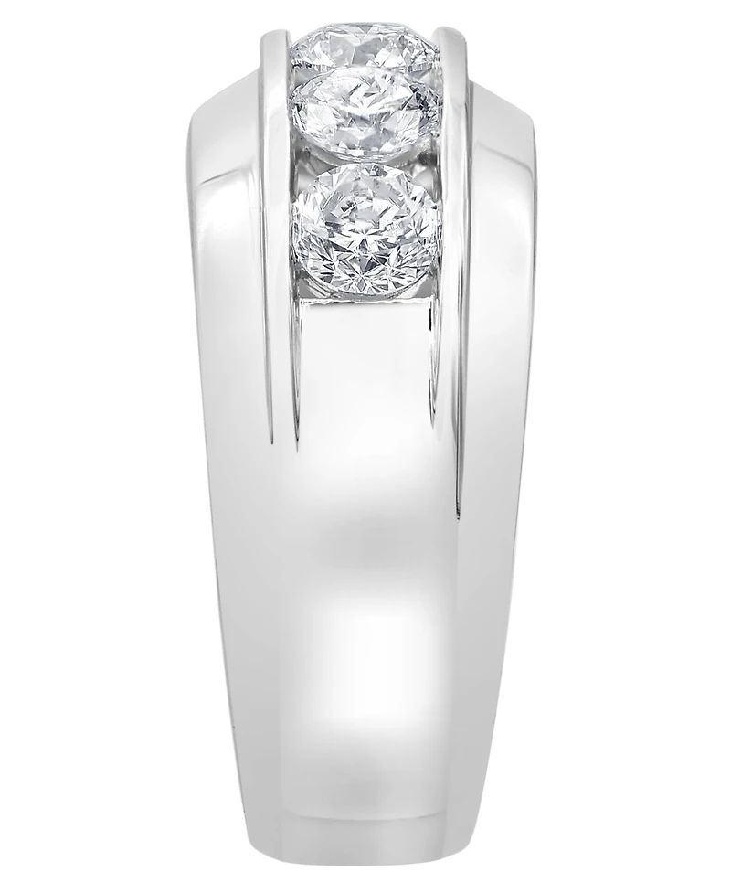 Men's Diamond Channel-Set Ring (2 ct. t.w.) 10k Yellow, White or Rose Gold