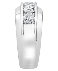 Men's Diamond Channel-Set Ring (2 ct. t.w.) 10k Yellow, White or Rose Gold