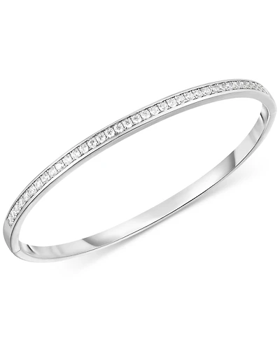 Arabella Cubic Zirconia Bangle Bracelet in Sterling Silver