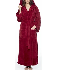 Arus Women's Hooded Full Ankle Length Premium Fleece Bathrobe