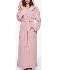 Arus Women's Hooded Full Ankle Length Premium Fleece Bathrobe