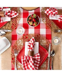 Design Imports Reversible Gingham - Buffalo Check Table Runner, 14" x 108"