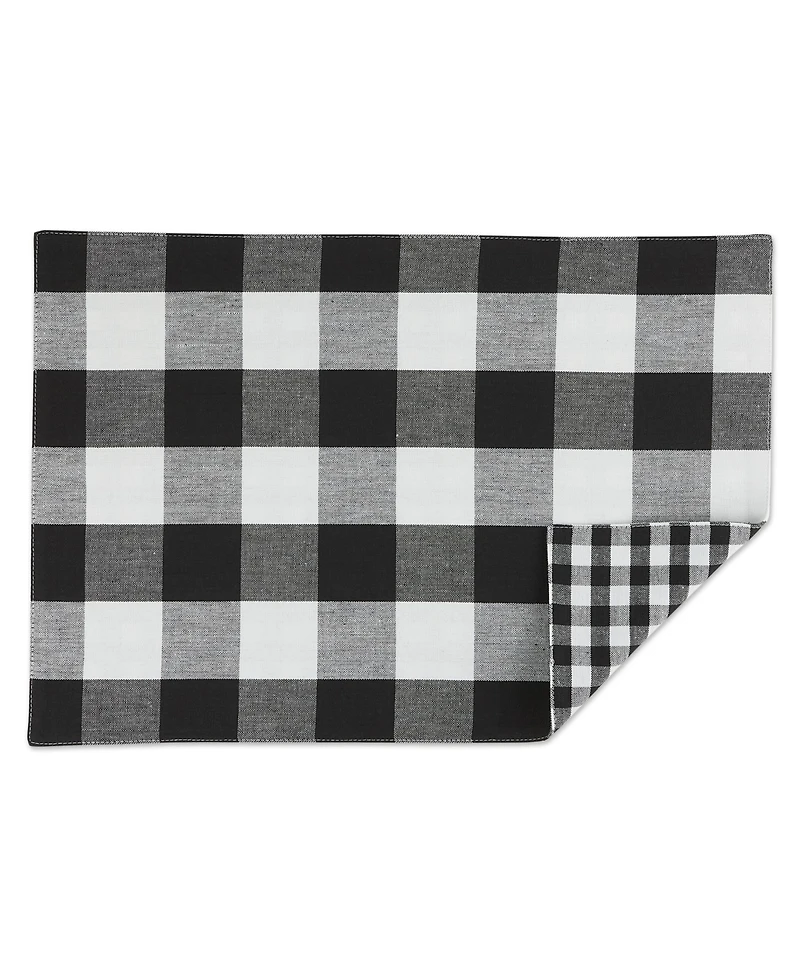 Design Imports Reversible Gingham - Buffalo Check Placemat Set