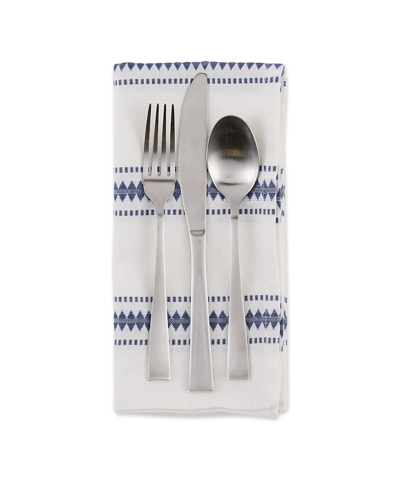 Design Imports Zig Dobby Stripe Napkin, Set of 6