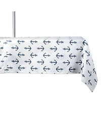 Design Imports Anchors Print Outdoor Tablecloth with Zipper, 60" x 84"