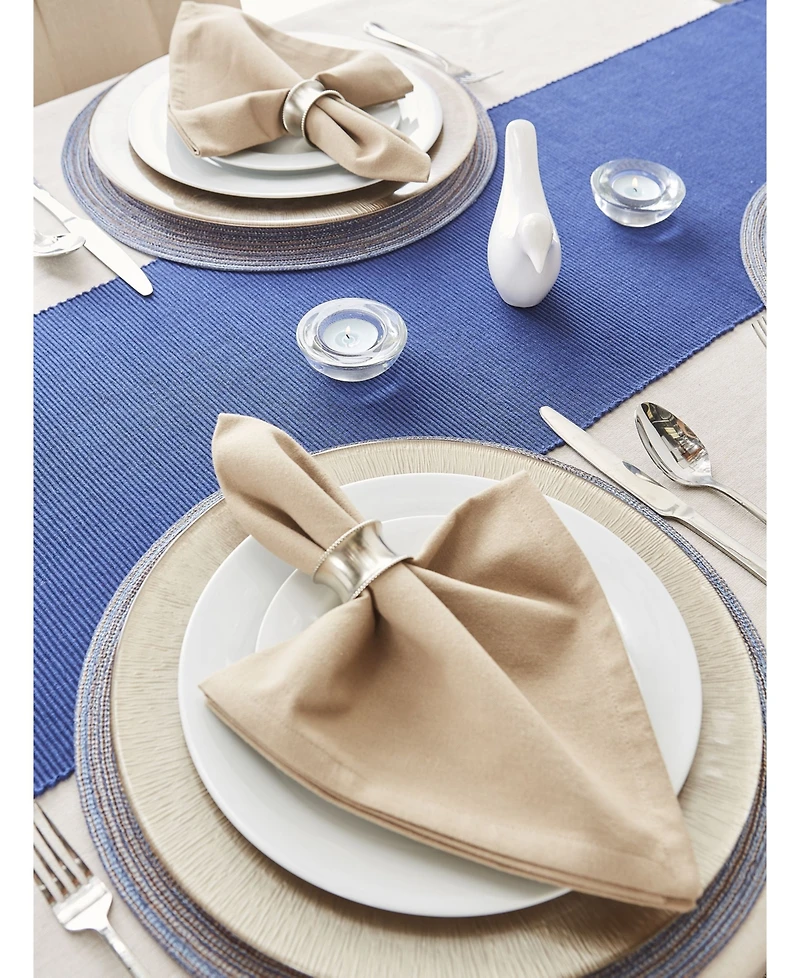 Design Imports Ribbed Table Runner 13" x 72"