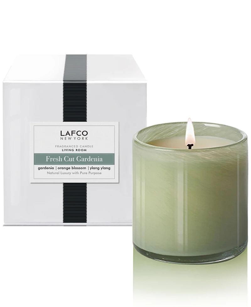 Lafco New York Fresh Cut Gardenia Living Room Classic Candle, 6.5-oz.