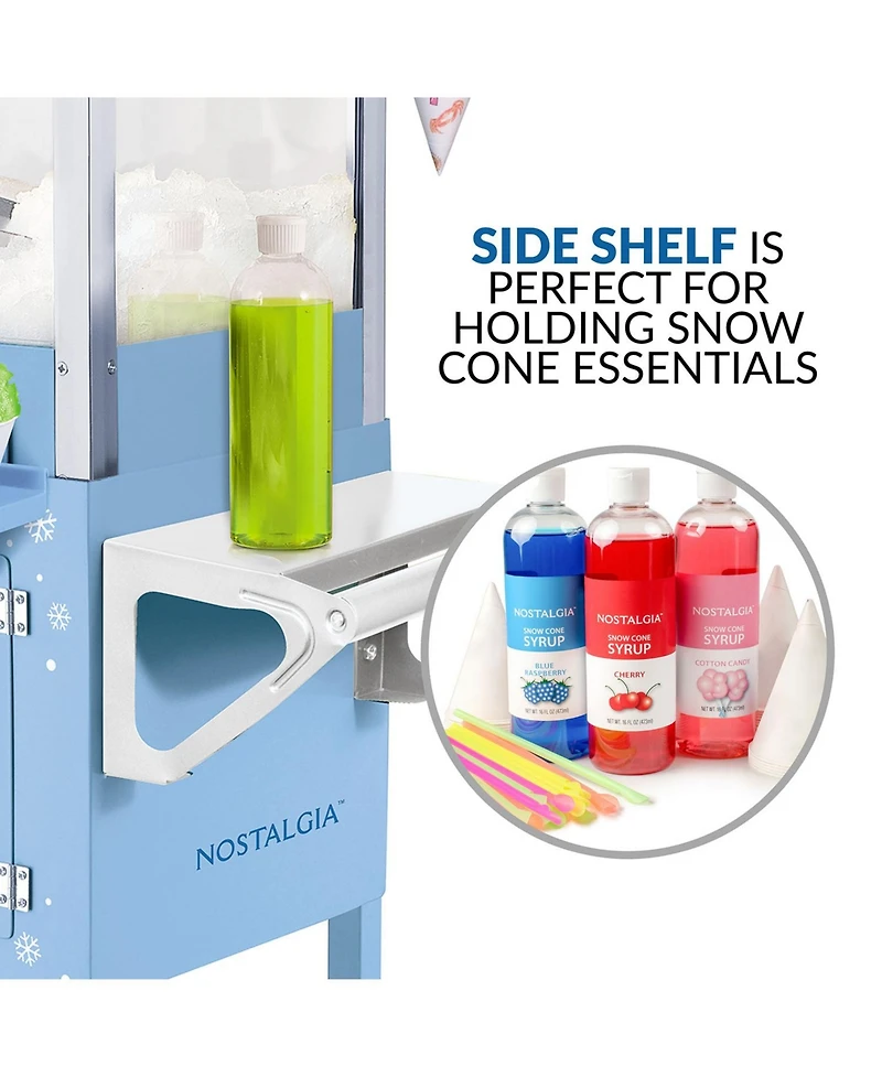 Nostalgia SCC200 Snow Cone Cart - 54 Inches Tall