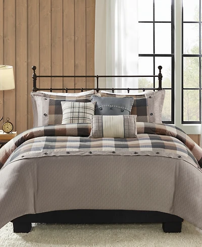 Madison Park Ridge Herringbone 6-Pc. Duvet Cover Set, Full/Queen