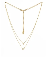 Ettika Dainty Chain and Crystal Heart Necklace Set of 2