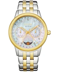 Citizen Women's Eco-Drive Calendrier Diamond Accent Two-Tone Stainless Steel Bracelet Watch 37mm