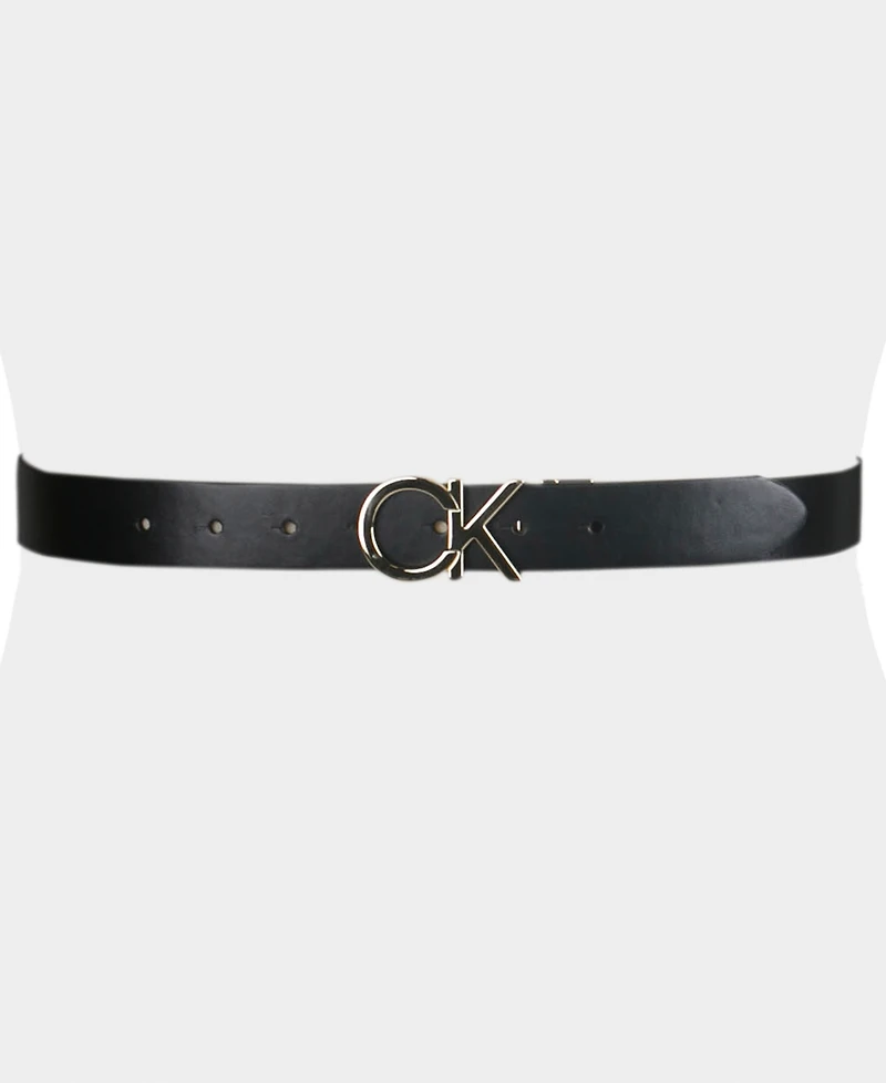 Calvin Klein Women's Reversible Monogram Buckle Belt