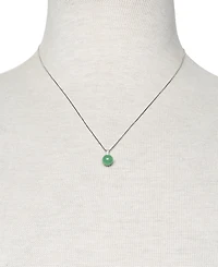 2-Pc. Set Dyed Jade Pendant Necklace and Stud Earrings in Sterling Silver (Also Available in Milky Aquamarine or Rose Quartz)