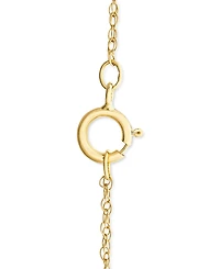 Wrapped Diamond Star of David 18" Pendant Necklace (1/10 ct. t.w.) in 10k White or Yellow Gold, Created for Macy's