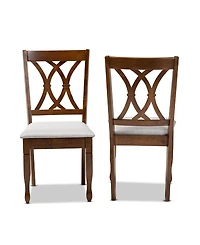 Augustine Modern and Contemporary Fabric Upholstered Piece Dining Chair Set Set