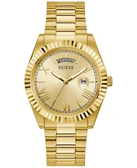 Guess Men's Gold-Tone Stainless Steel Bracelet Watch 42mm