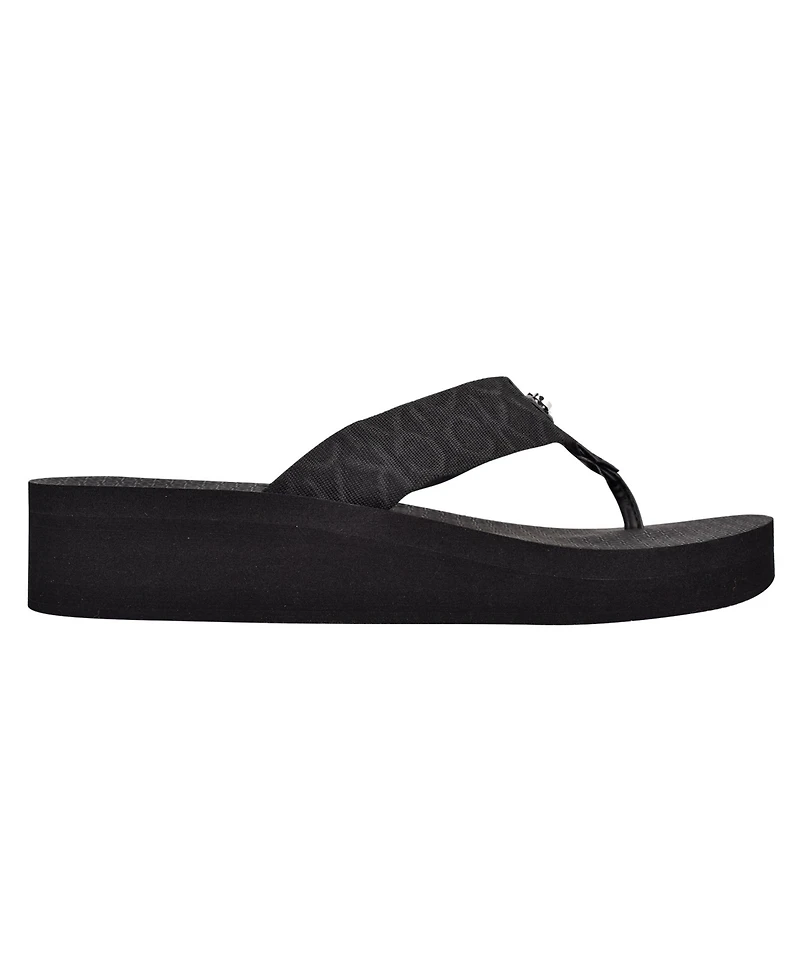 Calvin Klein Women's Meena Logo Platform Flip-Flop Sandals