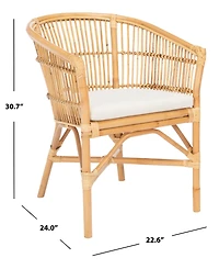 Olivia Rattan Accent Chair with Cushion