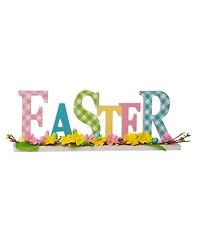 Glitzhome 16''L Wooden "Easter" Table Decor