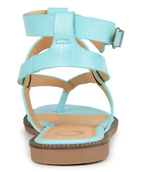 Journee Collection Women's Tangie Ankle Strap Flat Sandals